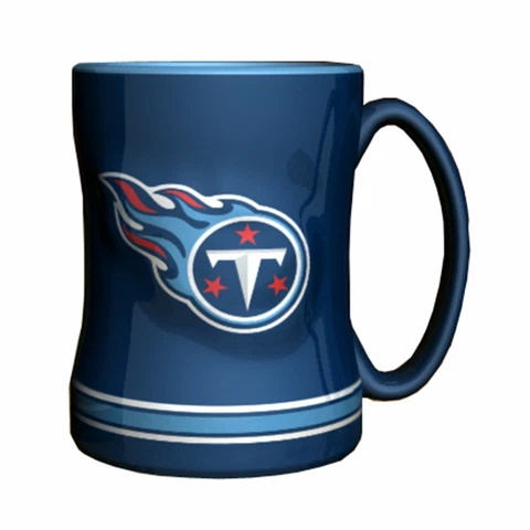 NFL TENNESSEE TITANS COFFEE CUP 15 OZ SCULPTED RELIEF MUG NEW Cover