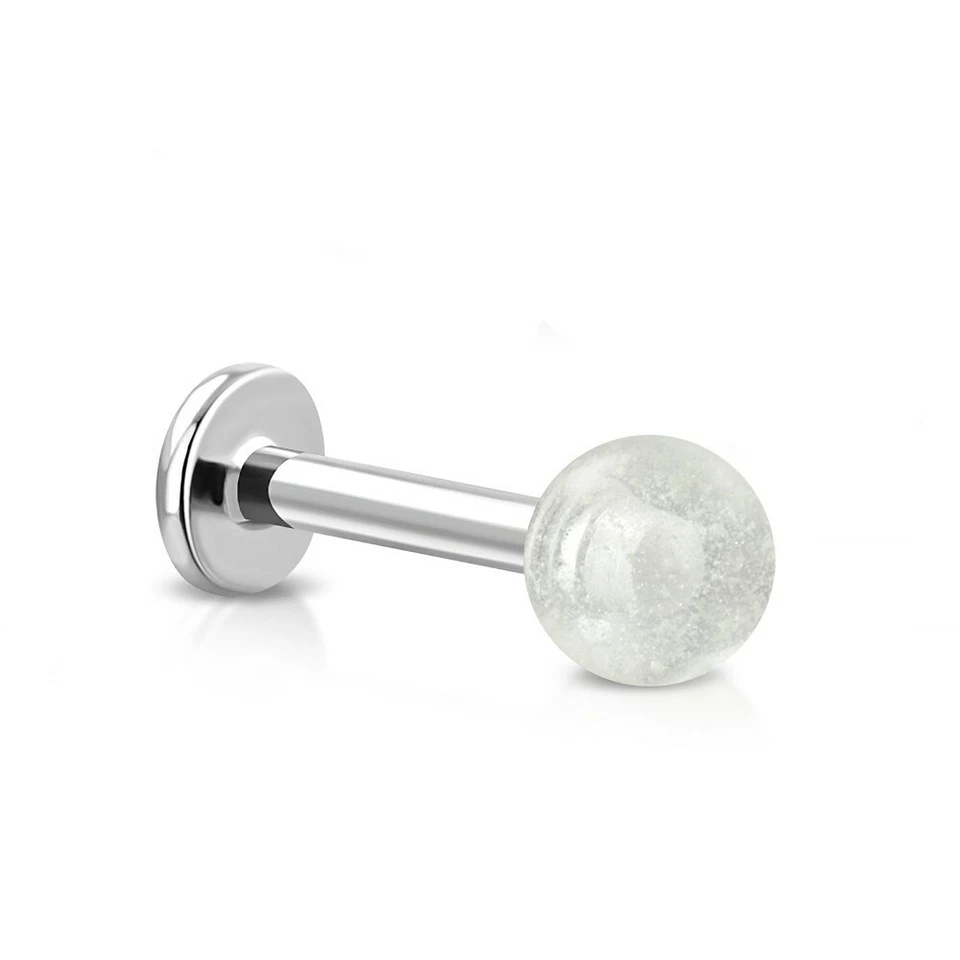 Edelstahl Piercing Labret Lippen Tragus Helix G-1.6mm Stainless steel x-inz528 - Bild 1 von 1