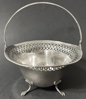Cesta de plata esterlina original antigua americana James E. Blake Co Foto 1 de 4