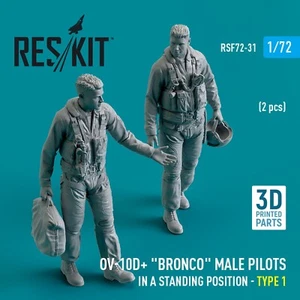 OV-10D+ Bronco male pilots (in a standing position - type1) 2pcs 1:72 RSF72-0031 - Picture 1 of 3