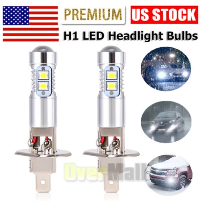 BFVV 2PCS H1 Conversión de faros LED Hi-Lo Beam Bombillas Faros antiniebla 6500K