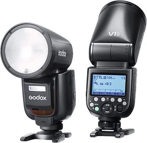 US Godox V1 Pro N TTL Li-ion Round Head Camera Flash Speedlite for Nikon Cameras - Picture 1 of 7