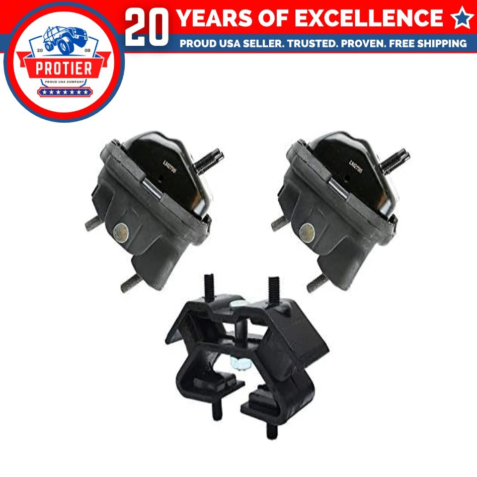 Fits 1993-1997 Chrysler/Dodge Intrepid 3.3L 3.5L Motor&Trans Mount Set - Image 1 of 2