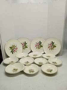 Royal China 22 Kt. Platinum Queens Rose Made In USA Lot Of 18 Plates Bowls Salad - Picture 1 of 14