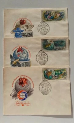 Set of 3 FDC envelopes 15th anniversary of the world's first manned space flight - Image 1 of 4