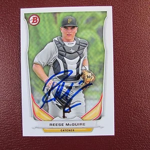 Reese McGuire Signed Card 2014 Bowman Draft IP (In Person) Autograph Auto - Picture 1 of 2