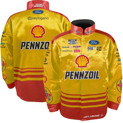 Joey Logano 2023 Checkered Flag #23 Shell/Pennzoil Uniform Jacket Cover