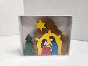 Pfaff Christmas Nativity Wooden Block Children's Puzzle Gift German Decoration - Picture 1 of 3