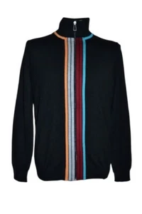 Paul Smith PS Mens Black Striped Front Cardigan “XS” Brand New - Picture 1 of 4