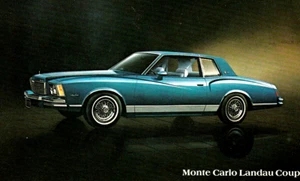 Lot of Three 1978 Chevrolet 5-1/2"x 3-1/4" Promotional Postcards-Monte Carlo - Picture 1 of 6