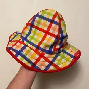 Hanna Andersson Made for Shade Reversible Sun Hat Red Plaid Toddler Large - Picture 1 of 5