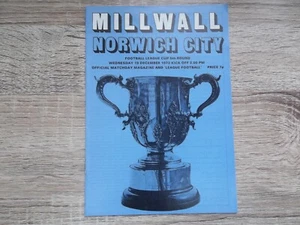 Millwall v Norwich 19th December 1973 League Cup 5th Round - Picture 1 of 3