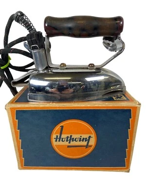 Rare Vintage G.E. Hotpoint Calrod Super-Model "R" Iron Cat# I69F6I - w/Box WORKS - Image 1 of 4