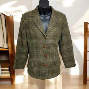 Vintage Orvis Womens Size 8 Tweed Knot Button Blazer Academia Made in the USA - Picture 1 of 11