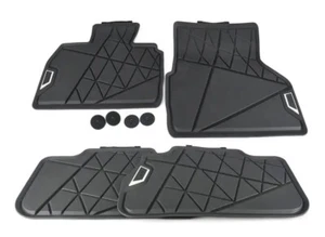BMW Genuine I20 iX Front + Rear All Weather Black Rubber Floor Mat LHD 4pcs. Set - Bild 1 von 12