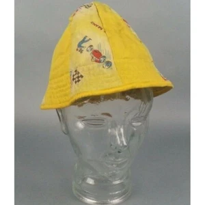 Sombrero de carreras amarillo para niños Indianápolis Le Mans Grand Prix de colección - Imagen 1 de 5