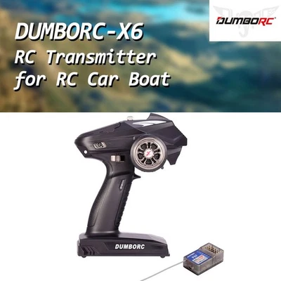 DUMBORC X6 6CH 2.4G Transmitter RC Controller P6F Receiver for RC Car Boat Tank - Image 1 of 4