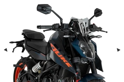 Puig New Generation Sport Screen 2024-2025 KTM 390 Duke - Smoke, P/N: 21997H - Image 1 of 4