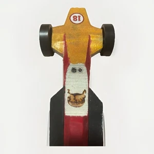 Pinewood Derby Built By Cub Scouts Events Race Car Minaiture Wooden Racing Vtg - Picture 1 of 3