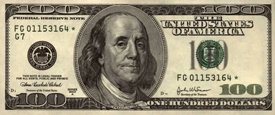 (59) 2003A series CU $100 STAR Note Chicago FRB  One shown (Up to 7 consecutive) - Image 1 of 2