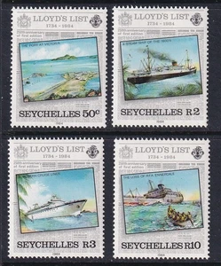 SEYCHELLES 1984 Lloyd's List 250th Anniversary Set Ships MNH - Picture 1 of 1