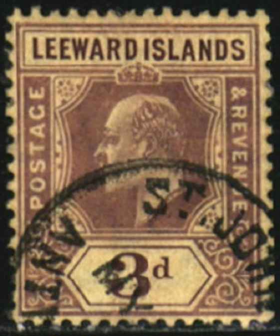 Estampilla 44915 Islas de Sotavento Scott #34 Rey Eduardo Vll CV $8 Foto 1 de 1