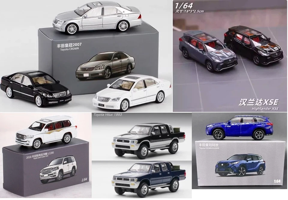 1/64 JKM TOYOTA Hilux Pickup CROWN Highlander Land Cruiser LC200 LC300 SIENNA - Image 1 of 1