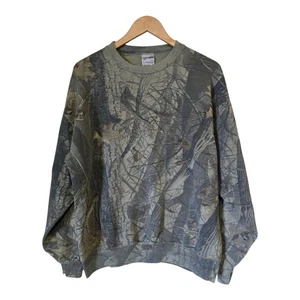Suéter Pullover Vintage Jerzees Para Hombre Talla XL Realtree Hardwoods Camuflado Cuello Redondo - Imagen 1 de 21