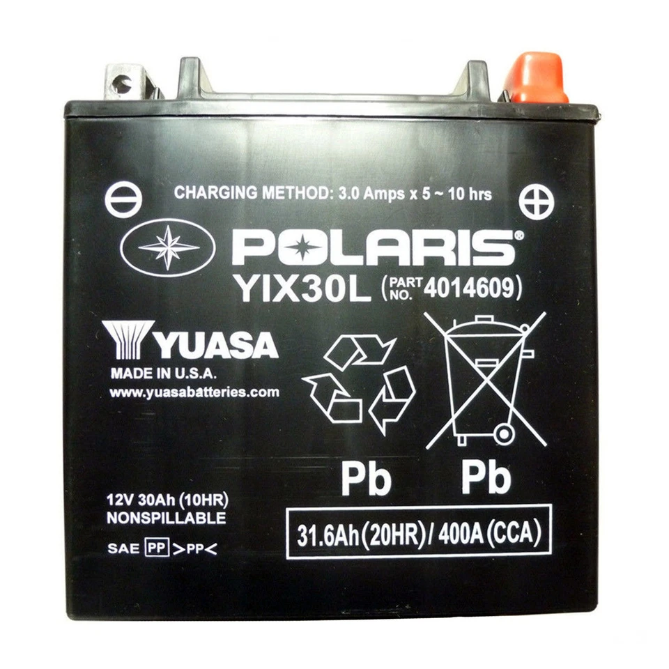 Polaris OEM ATV/UTV/Snow/Slingshot Battery 30AH 12 Volt AGM, 400 CCA, 4014609 - Изображение 1 из 4