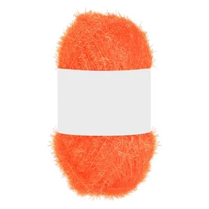 1 Skeins Scrubbie Yarn, Sparkle Yarn Polyester for Dishcloths, Orange - Picture 1 of 6