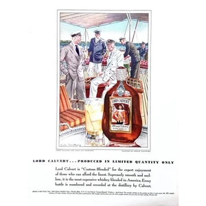 Lord Calvert Whiskey 1939 Print Ad Produced in Limited Quantity 10x14 - Picture 1 of 3