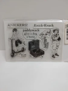 KNICK KNACK PADDYWACK Rosa Caqui Estampillas Transparentes Niño Perro Reproductor de Discos RCA Perro. - Imagen 1 de 3