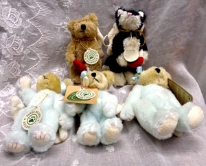 Lot/5 BOYDS BEARS BEARWEAR Angel Ornaments ZEPHYR GOODNIGHT - CAT - BROWN BEAR - Picture 1 of 11