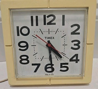 Reloj de Pared Vintage Timex Modelo 2203A Probado Funciona Foto 1 de 4
