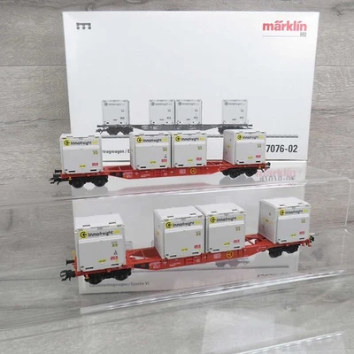 MÄRKLIN 47076-01 + -02 - H0 - DB - 2 Containerwagen - OVP - #V21225 - Bild 1 von 4