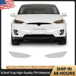 Headlights Precut Paint Protection Film Clear PPF for Tesla Model X 2016-2021 - Picture 1 of 20