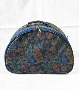 Tapestry Case | Original 1990s Vintage Tapestry Curved Vanity/Travel Case Retro - Picture 1 of 6