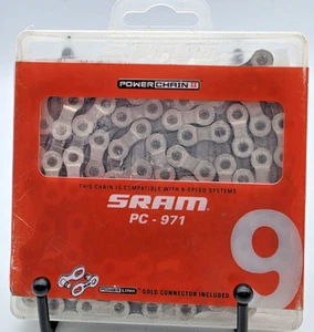 Cadena de bicicleta SRAM PC-971 PowerChain 9 velocidades bicicletas nueva en caja parte # 87.2745.114.105 - Imagen 1 de 5