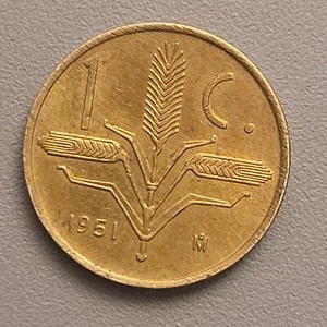 1951 Mo Mexico 1 Centavo Coin - Brass - Picture 1 of 2