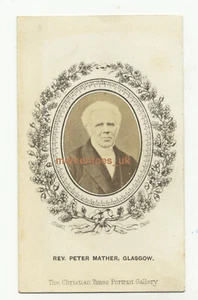 CDV Glasgow Scotland 1864 Rev Peter Mather 1792-1864 Christian Times - Picture 1 of 1