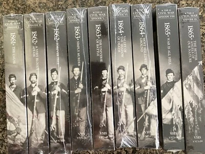 Vintage The Civil War 1861-1865 Time Life 9-VHS Tape Set by Ken Burns NEW Sealed - Image 1 of 2