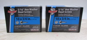 Qty 2 Pro Twist 5/16- 10 X 3/4" Hex Washer Head Self Drilling TEK Screws 314 pcs - Bild 1 von 3