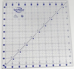 Quilting Ruler "Spin About" by Quiltcut 10.5" square quilting ruler NEW - Picture 1 of 2