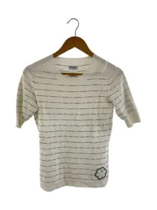 Authentic CHANEL Knit Sweater (Thin) Size: 38 Cotton White P47893K06108 - Picture 1 of 5