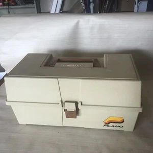 VINTAGE Plano Tackle Box Like 7303 Layout 3 Tier Fold Out Tray Fishing - Picture 1 of 5