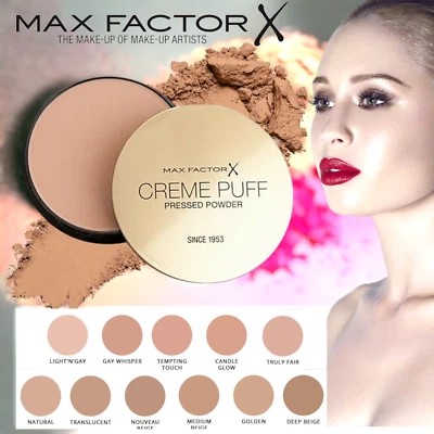 Max Factor Creme Puff Pressed face Powder Compact foundation 14g  all shades - Image 1 of 4