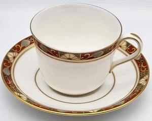 Royal Crown Derby Cloisonne Cup and Saucer Duo A1317 Bone China Made in England - Picture 1 of 18
