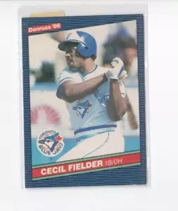 Tarjeta de novato de béisbol Donruss de Cecil Fielder 1986 - este toletero de todos los tiempos se envía gratis - Imagen 1 de 22