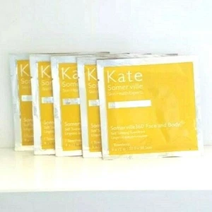 KATE SOMERVILLE 360 FACE AND BODY SELF TANNING TOWELETTES 5 AUTHENTIC! - Picture 1 of 1