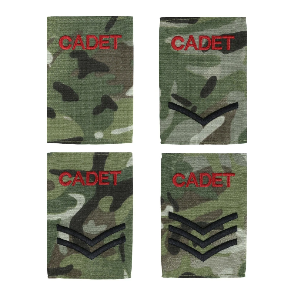 CADET RANK SLIDES BTP ACF CCF MTP MULTICAM ARMY MILITARY FORCE MULTI-TERRAIN - Image 1 of 1